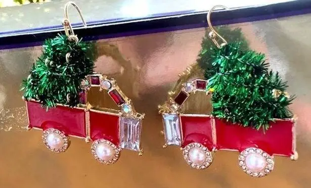 Handmade Trip to Christmas Tree Farm Earrings Jewelry Home for Holidays…