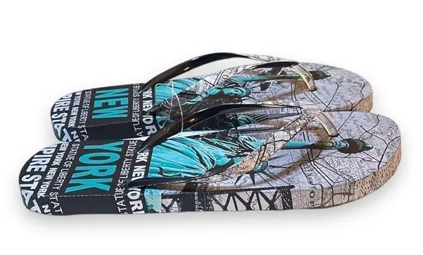New York Statue Of Liberty Flip Flops, Women’s Size 8.5