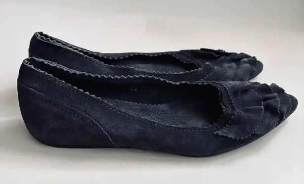 Pedro Garcia Albany Slip On Suede Leather Pointed Toe Ballet Flats Grey Sz 38/8 Brown