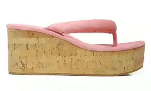 Veronica Beard Gabby geno cork Platform Wedge Thong Sandal (Women) size 10M