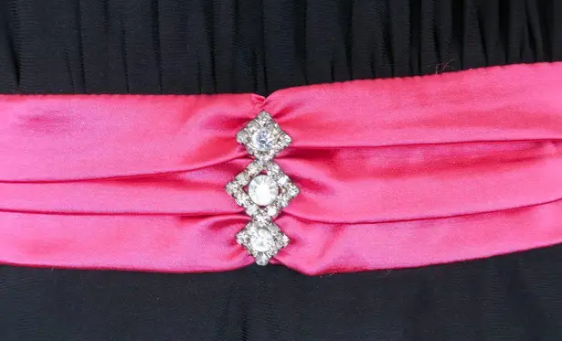 Taboo Vintage 90s Black & Pink Ruffle Dress