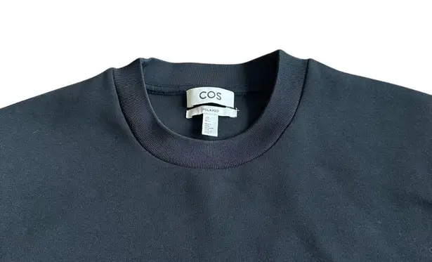 COS Relaxed Fit Pullover Sweater Sweat Shirt Color Block Blue Black Size Small - Image 4