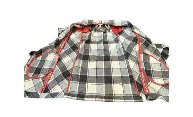 Matilda Jane NWT Womens XS Black Grey Plaid Check It Twice Jacket Sweater Coat