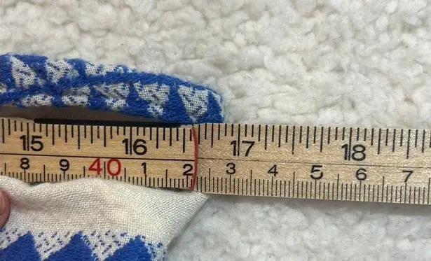 Aerie Sun Dress Blue and White Patterned Size Large