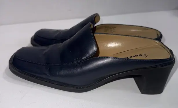 Baretraps Twinkle Leather Black Mules Slip On Clogs Comfort Bare Traps Shoes 7.5