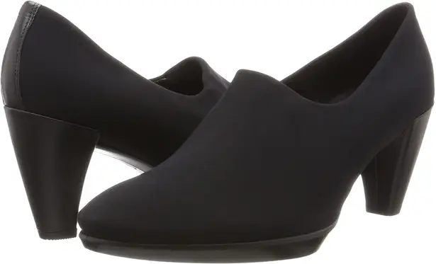 Ecco Black Shootie Plateau Heels Pumps Work 39