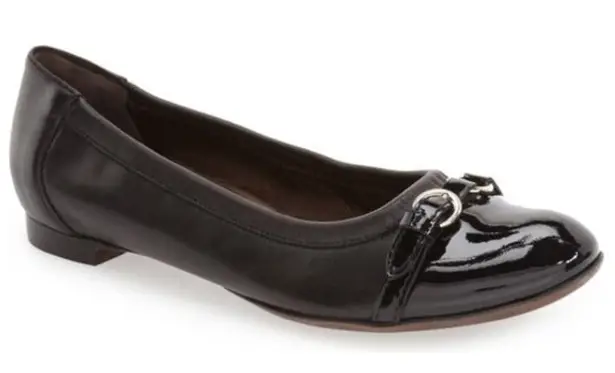 AGL Cap Toe Ballet Flats Leather Made in Italy Brown Size 7