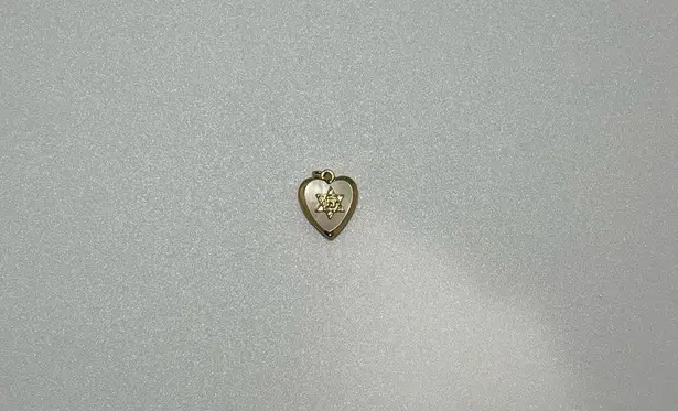 Vintage 14K Gold Heart Locket Star of David Pendant Jewish Religious Jewelry