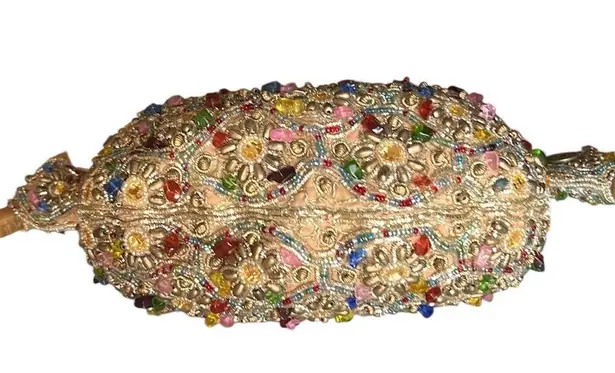 Sand Blossom Wristlet Bag Retailed for 98.00 Gold