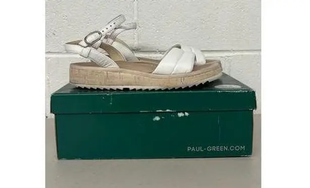 Paul Green W/box sz7.5 , UK 5 Mindy white sandal comfy platform super soft