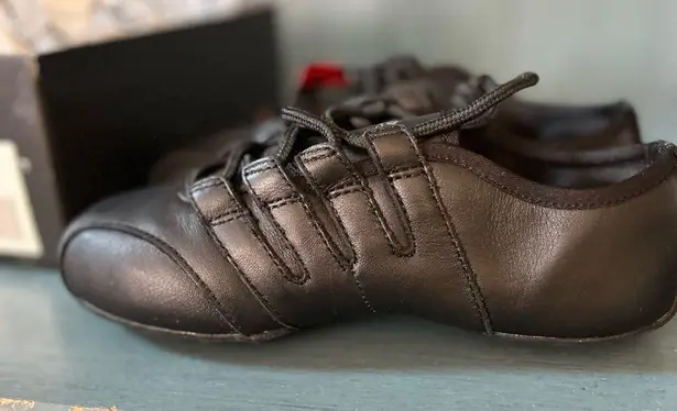 New Capezio Rider Jazz Shoe Sneaker Black PP11 Leather PowerPointe Size 6.5