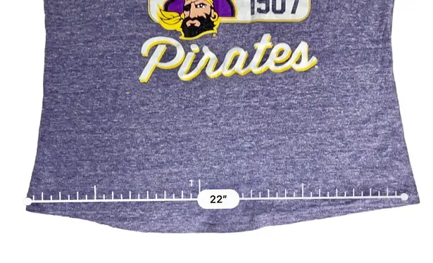 5th & Ocean Women’s ECU East Carolina University Pirates  Purple Team Tee Shirt Sz XL