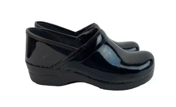 Dansko Black Patent Leather Comfort Clog Shoes Womens 10.5-11 Nurse Professional