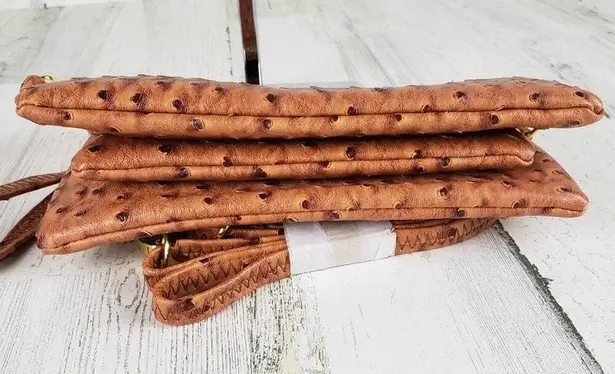 Brown Laser Cut Wristlet Gold