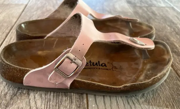 Betula Birkenstock Gizeh Slip on Thongs Sandals size 7 Flip Flips EUR 38 Shoes Pink