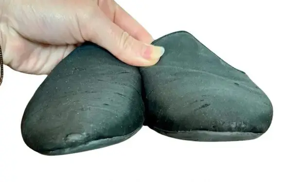 Birdies The Raven Mule in Satin Slubbed Shantung Black