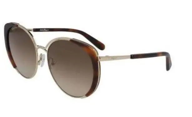 Salvatore Ferragamo  SF207S 723 Gold Tortoise Full Rim Sunglasses Women’s