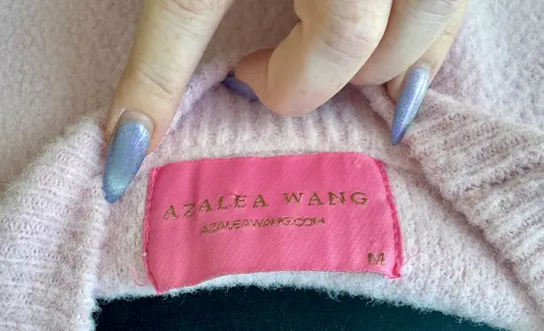 Azalea Wang Pink Cropped Soft Sweater Size Medium
