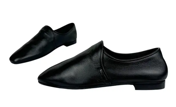 Aquatalia Revy Black Nappa Leather Loafers Sz 8