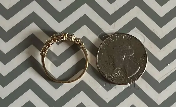 10K Yellow Gold CZ Ring