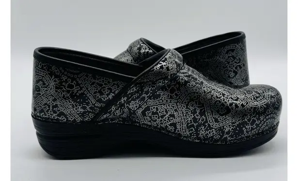 Dansko Professional Clogs Size 40 Floral Metallic Nursing Excellent Condition