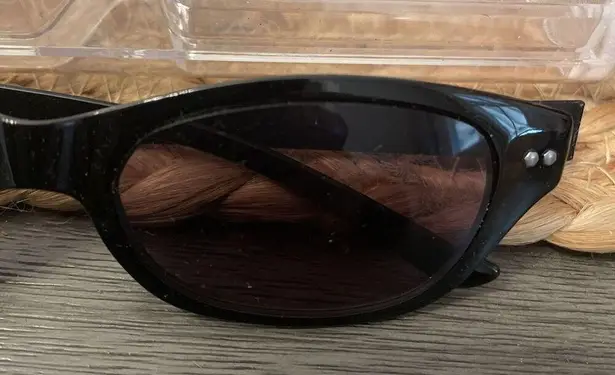 Joan Rivers 100% UV Protection Black Sunglasses with case