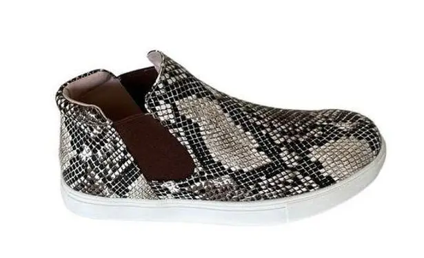 Cushionare CUSHIONAIRE Rebel Chelsea Boots Snake Print Pull On Flat Bootie Size 7.5