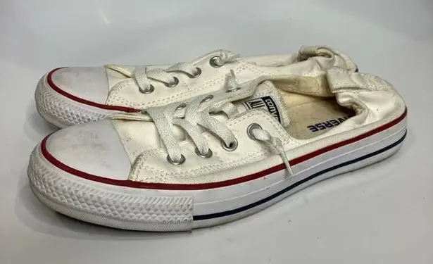 Converse  white lace up sneakers women’s size 9 casual skater skateboard canvas