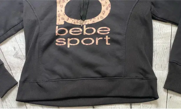 Bebe Hooded Leopard Logo Sweatshirt NWT!