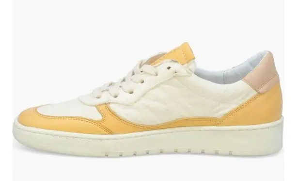 Miz Mooz Veronica Leather Sneaker Lightweight Yellow/White Size 9.5 Euro 40, NWT
