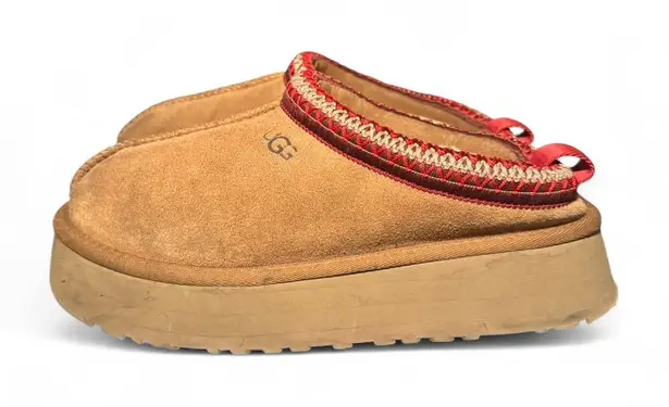 UGG  Tazz II Platform Slippers Chestnut Suede Shearling Lined Women’s 8 EU 38