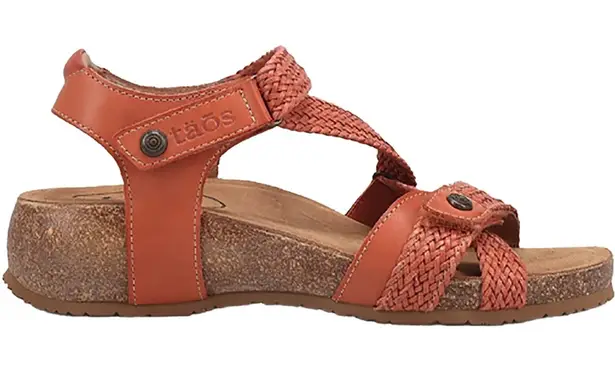 Taos Footwear Terracotta Burnt Orange Braided Sandals Trulie Gladiator Shoes Size 9