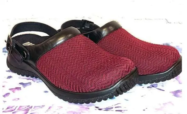 Drew NWOT Savannah Mule Clog Slingback Burgundy