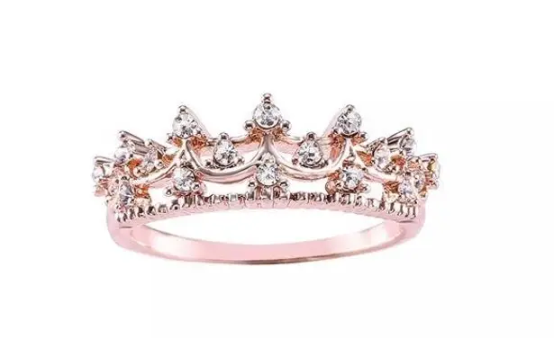 Exquisite Rose Gold Crown Ring