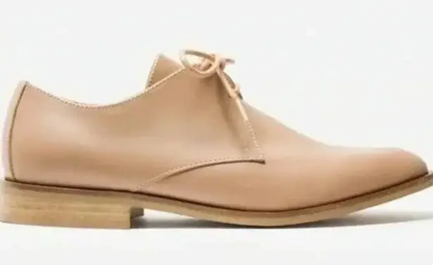Evereve Everlane The Modern Oxford Blush Creme Leather Derby Shoes - Size 10.5