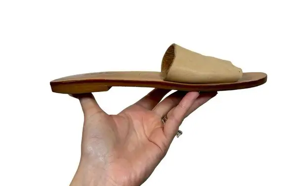 St. Agni Aiko Basic Slides in Nude Leather Sz:36