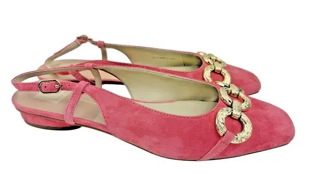*Dolce Vita Ramano Flats Womens Size 10 Pink Coral Suede Leather Acadamia Career