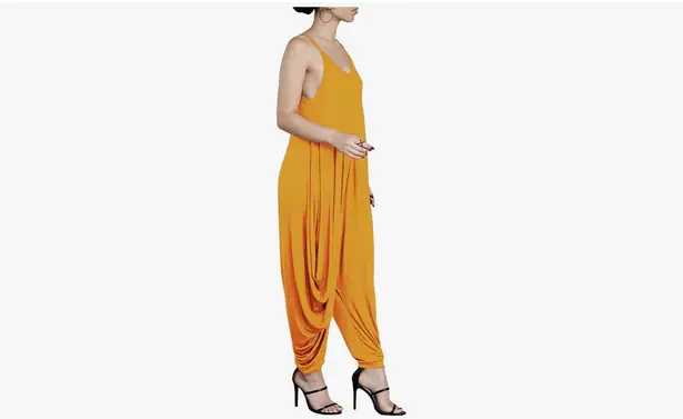 Boutique Spaghetti Strap Harem One Piece Jumpsuit sz L