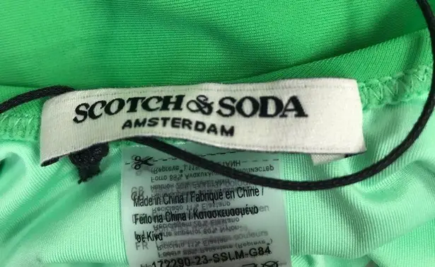 Scotch & Soda One Pcs Swimsuit Sz S Halter Ruched Feminine Preppy Cottage NWT