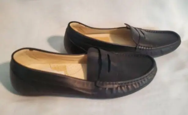 NATURINO Black Piacenza Leather Mocassin Loafers Size38.s68 Size 7