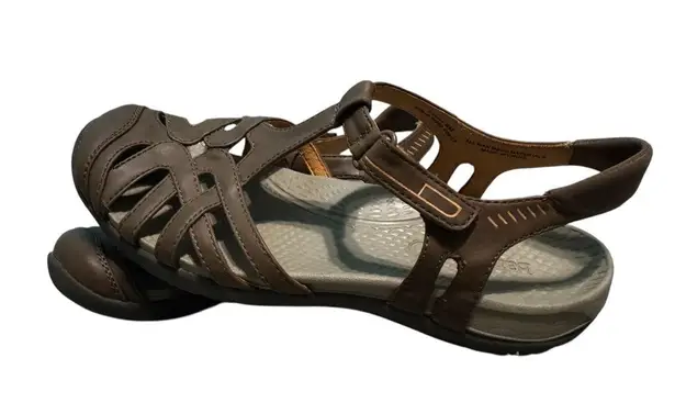 Barestraps Brown Women's Feena Fisherman Cut Out Sandals with Adjustable Straps Size 8