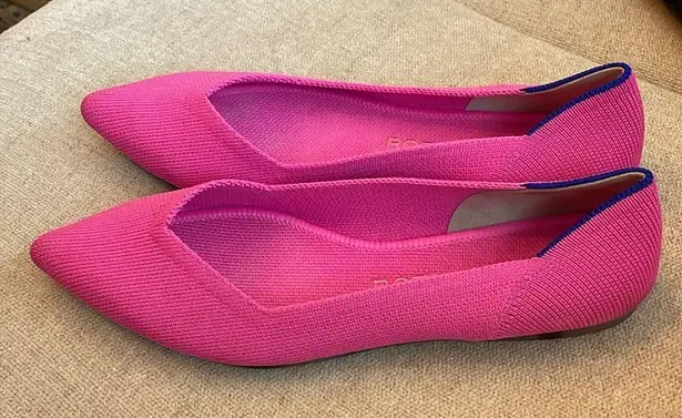 Rothy’s The Point Flats Womens in Dragon Fruit Pink