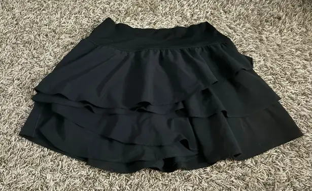 Aerie Black  Maggie Ruffle Tennis Skirt