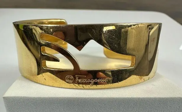 Salvatore Ferragamo Salvatore Ferragamo Gold Tone Bangle Bracelet