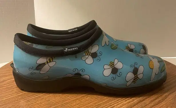 Sloggers Women Blue Bumblebee Waterproof Garden Shoes NWOT-10