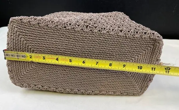 Handmade Vintage Women's Beige Bucket Shoulder Bag SKU 5180