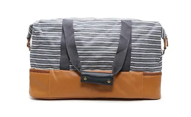 DSW Stripe weekender bag by