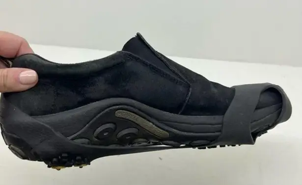 Merrell Womens 10 Jungle Moc Slip On Hiking Shoes Black Suede Low Top 60826