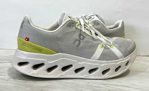 On Cloud Eclipse Size 10 Women's Running Shoes White Sand Lime Green