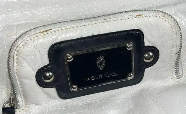 Paolo Masi Purse White Black Medium Sized